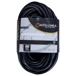ACCU Cable EC-123-50 Black Extension Cord (50ft)