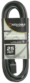American DJ EC-163-25 Black Extension Cord (25ft)
