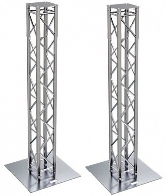 (2) Global Truss 6.4ft Square Truss Totem Package w/ Large Base Plates | F34 Totem Pack