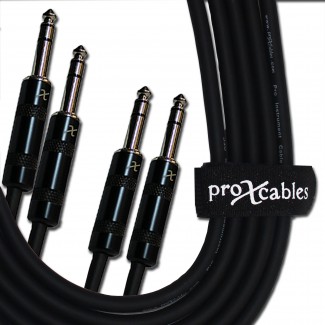 ProX XC-DTRS5 | 5' Dual 1/4" TRS to Dual 1/4" TRS Cable