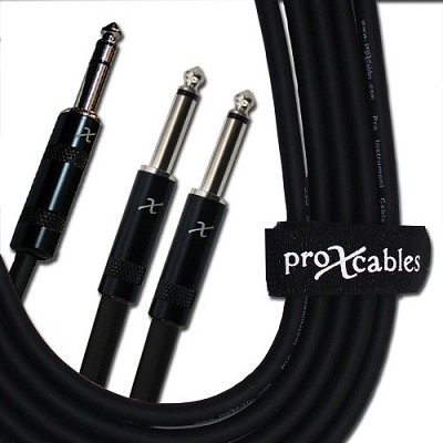 ProX XC-SYP05 | 5' 1/4" TRS to 1/4" Dual TS Cable