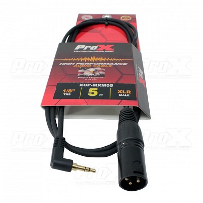 ProX XCP-MXM05 | 5' 1/8" TRS Mini to XLR-M Premium Cable
