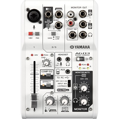 Yamaha AG03 | 3 Channel Mixer & USB Audio Interface