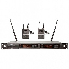 Airwave AT-4220 | 144-Channel UHF Dual Channel 2-Bodypack/Lav Wireless Microphone System