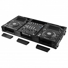 Odyssey FZ12CDJWXD2BL | Coffin Case for 12″ Format DJ Mixer and Two Media Players
