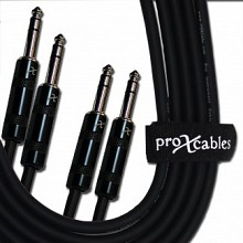 ProX XC-DTRS3 | 3' Dual 1/4" TRS to Dual 1/4" TRS Cable