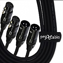 ProX XC-DXLR10 | 10' Dual XLR-M to Dual XLR-F Cable