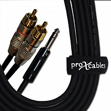 ProX XC-SYR03 | 3' 1/4" TRS to Dual RCA Cable
